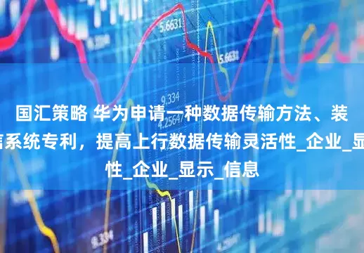 国汇策略 华为申请一种数据传输方法、装置和通信系统专利，提高上行数据传输灵活性_企业_显示_信息